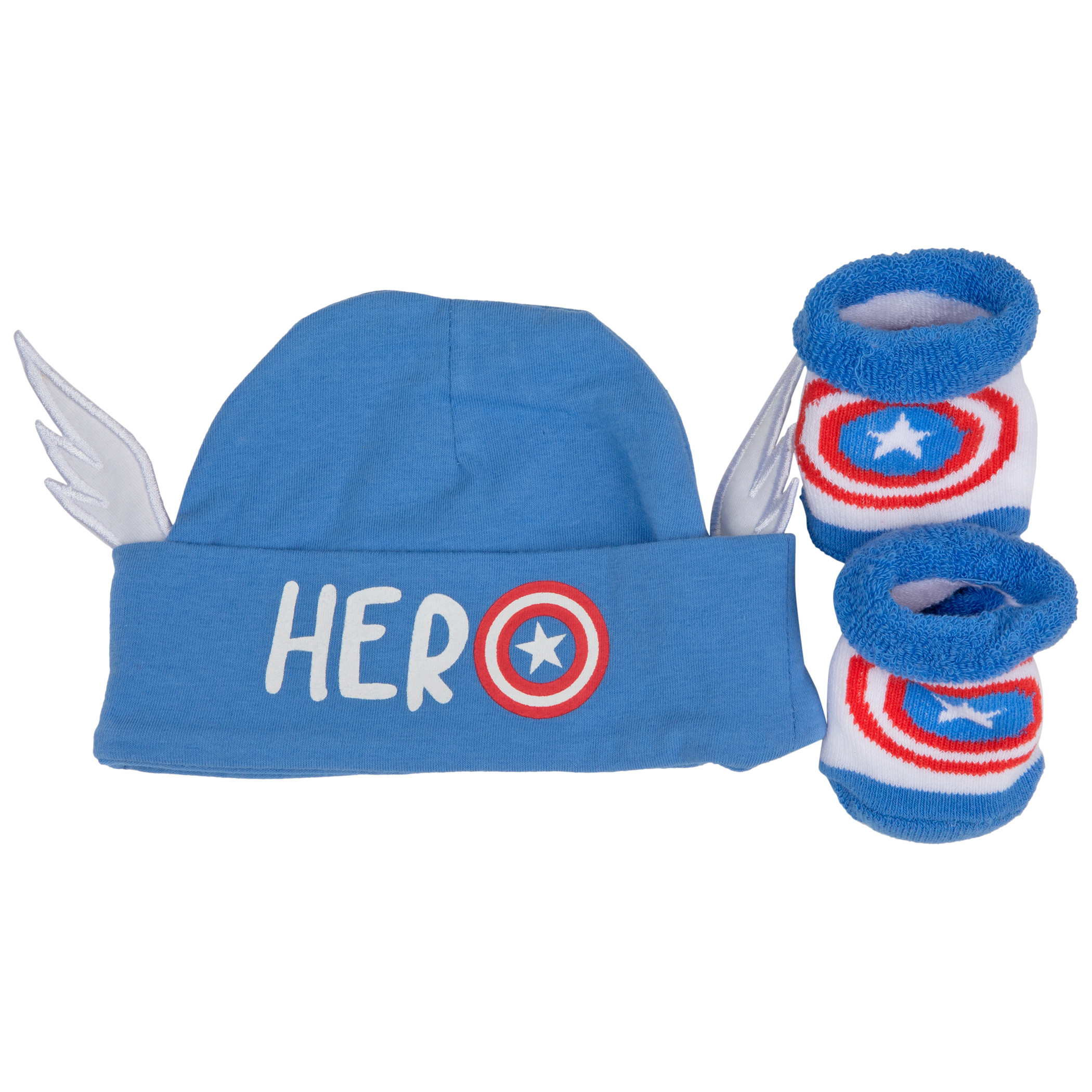 Captain America Symbol Costume 2-Piece Hat and Sock Set